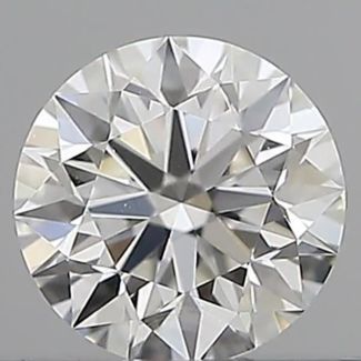 0.40 Carat Round F VVS2 EX GIA Natural Diamond