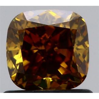 0.9 Carat Cushion Modified Fancy Deep Brown VS1 - VG GD GIA Natural Diamond