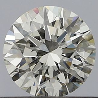 0.43 Carat Round H VVS1 EX GIA Natural Diamond