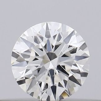 0.18 Carat Round H SI1 EX GIA Natural Diamond