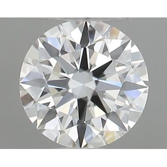 0.18 Carat Round F VVS2 EX GIA Natural Diamond