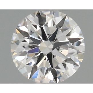 0.18 Carat Round D VS2 EX GIA Natural Diamond