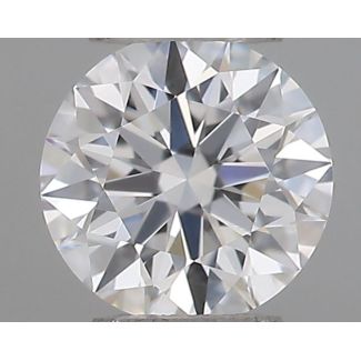 0.22 Carat Round D VVS2 EX GIA Natural Diamond