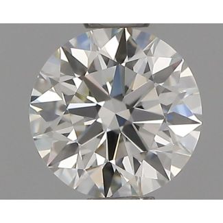 0.54 Carat Round H VVS2 EX IGI Natural Diamond