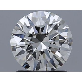 1.12 Carat Round H VVS1 EX IGI Natural Diamond