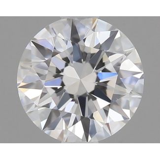 0.43 Carat Round F VVS1 EX GIA Natural Diamond