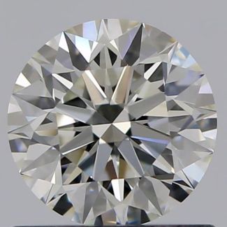 0.70 Carat Round I VVS2 EX GIA Natural Diamond