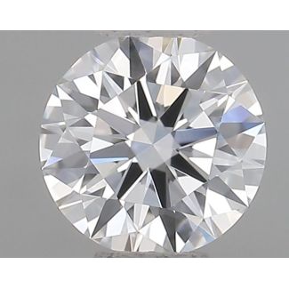 0.45 Carat Round D VVS2 EX GIA Natural Diamond