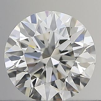 0.40 Carat Round H VVS2 EX VG GIA Natural Diamond