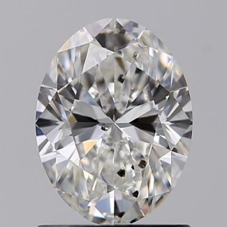 1.00 Carat Oval F SI2 - EX VG GIA Natural Diamond