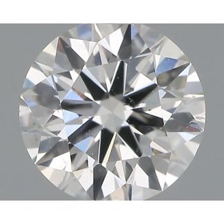 0.54 Carat Round D SI1 EX IGI Natural Diamond