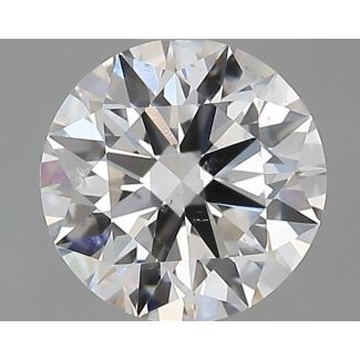 0.53 Carat Round F SI1 EX GIA Natural Diamond