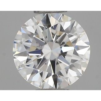 0.53 Carat Round F VVS2 EX IGI Natural Diamond