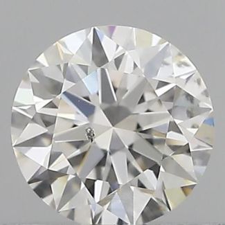 0.40 Carat Round F SI1 EX GIA Natural Diamond