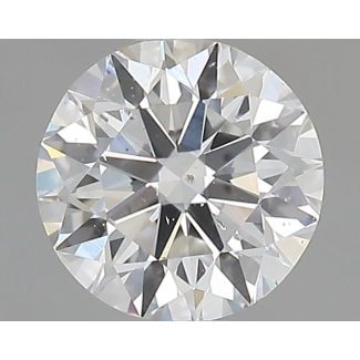 0.54 Carat Round F SI1 EX GIA Natural Diamond