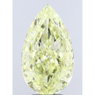 5.03 Carat Pear Fancy Light Yellow SI1 - EX VG GIA Natural Diamond