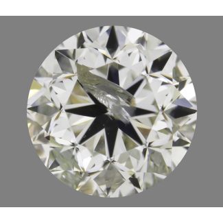 0.93 Carat Round K I2 G EX GIA Natural Diamond