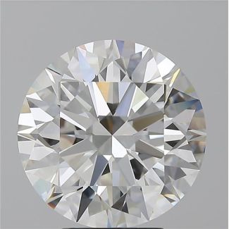 5.02 Carat Round F VVS2 EX GIA Natural Diamond