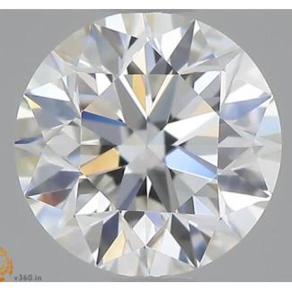 0.6 Carat Round F VVS2 EX GIA Natural Diamond