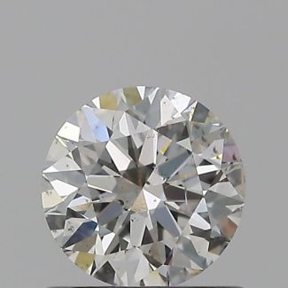 0.62 Carat Round H SI1 EX GIA Natural Diamond