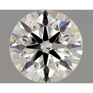 0.50 Carat Round J SI2 EX GIA Natural Diamond