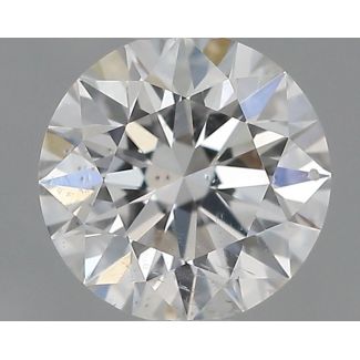 0.37 Carat Round E SI2 EX GIA Natural Diamond