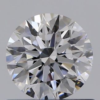 0.60 Carat Round D VVS2 EX GIA Natural Diamond