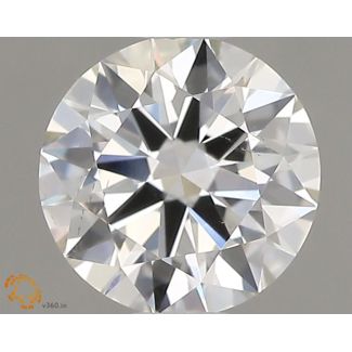 0.58 Carat Round H VS2 EX GIA Natural Diamond