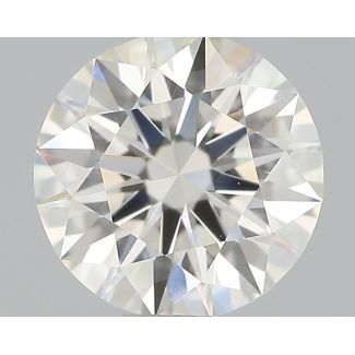 0.53 Carat Round H VVS2 EX IGI Natural Diamond