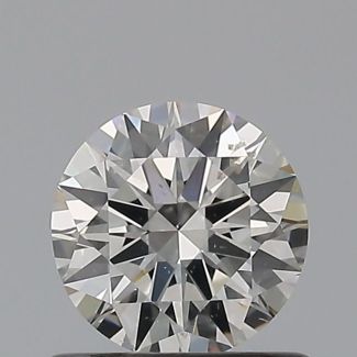 0.56 Carat Round H SI1 EX GIA Natural Diamond