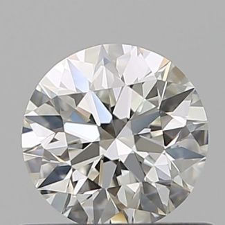 0.53 Carat Round H VVS1 EX GIA Natural Diamond