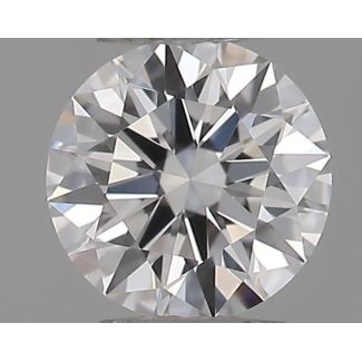 0.21 Carat Round D VVS1 EX GIA Natural Diamond