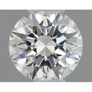 0.18 Carat Round H IF EX GIA Natural Diamond