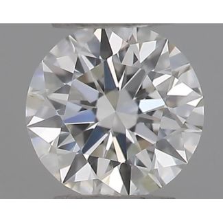 0.18 Carat Round G VVS2 EX GIA Natural Diamond