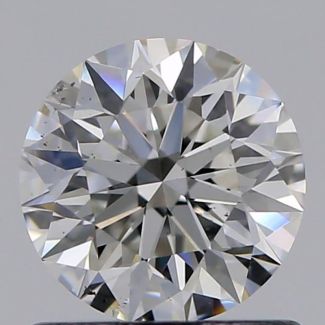 0.80 Carat Round F SI1 EX GIA Natural Diamond