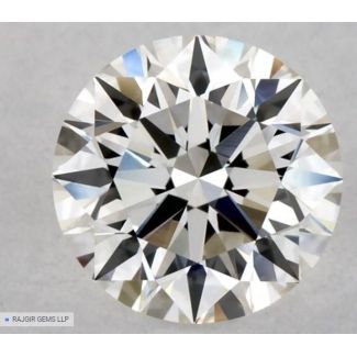 0.54 Carat Round H VVS1 EX GIA Natural Diamond