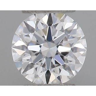 0.18 Carat Round D VVS2 EX GIA Natural Diamond