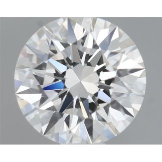 0.53 Carat Round F VVS1 EX GIA Natural Diamond