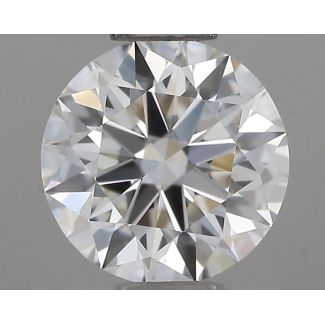 0.41 Carat Round F VVS1 EX IGI Natural Diamond