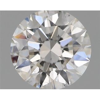 0.53 Carat Round F SI1 EX GIA Natural Diamond