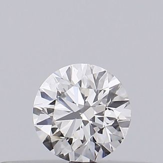 0.18 Carat Round H VVS1 EX GIA Natural Diamond