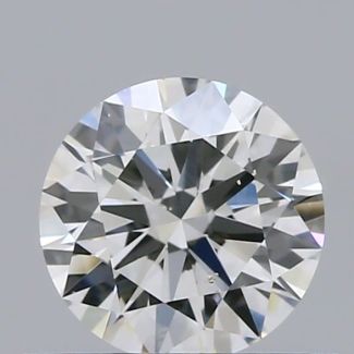 0.41 Carat Round F SI2 VG EX GIA Natural Diamond