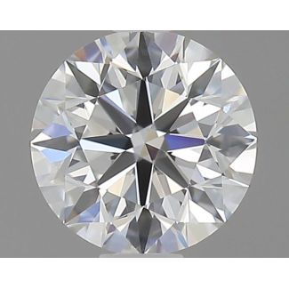 0.51 Carat Round F VVS2 EX GD GIA Natural Diamond