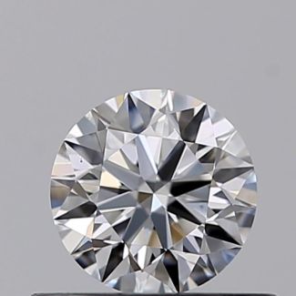 0.37 Carat Round D VS2 EX GIA Natural Diamond