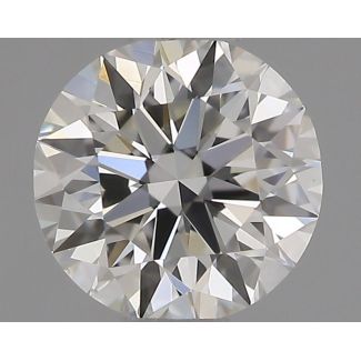 0.4 Carat Round H VVS2 EX VG GIA Natural Diamond