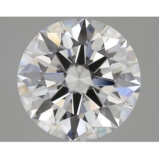 3.45 Carat Round F VVS2 EX GIA Natural Diamond