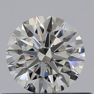 0.41 Carat Round I VVS2 EX GIA Natural Diamond