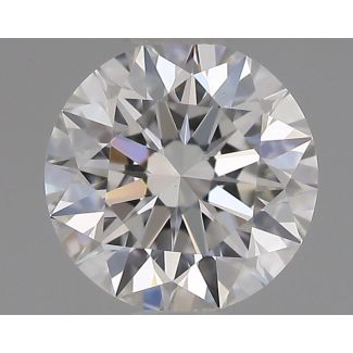 0.41 Carat Round E VVS2 EX GIA Natural Diamond