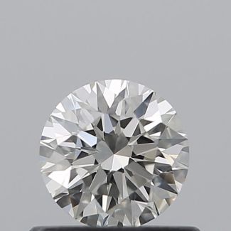 0.51 Carat Round I VVS2 EX GIA Natural Diamond