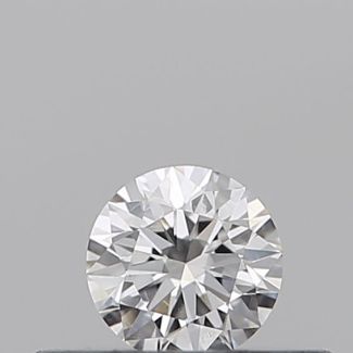 0.18 Carat Round D SI1 EX VG GIA Natural Diamond